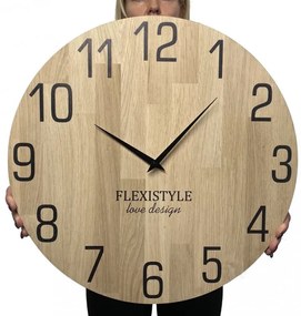 Луксозен голям дървен часовник 50 см