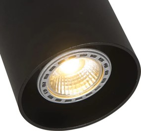 Модерен повърхностно монтиран прожектор черен GU10 50mm - Tubo