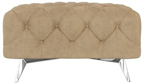 Светлокафява кадифена табуретка Chelsea – Ropez