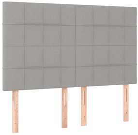 3116330 vidaXL Горни табли за легло, 4 бр, светлосиви, 72x5x78/88 см, плат