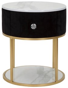 Нощно шкафче в черно и златно Montpellier - Mauro Ferretti