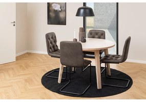 Кръгла сгъваема маса за хранене с дъбов плот ø 120 cm A-Line - Actona