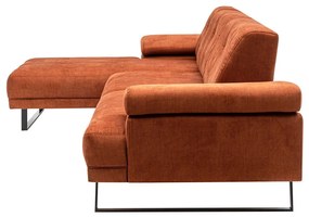 Оранжев ъглов диван с облягане, ляв ъгъл Mustang - Artie