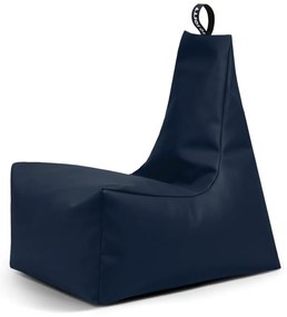 Тъмносин пуф от изкуствена кожа Icy L – So Soft?