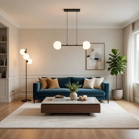 Полилей ФИОРЕ, черен/бял, 2xE27