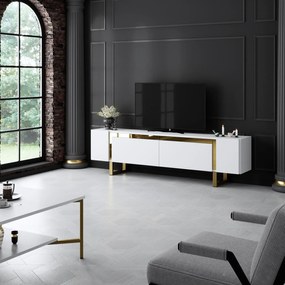 ТВ шкаф Yildiz, цвят Бял Златен