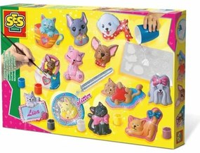 Занаятчийска игра SES Creative Plaster casting dogs and cats