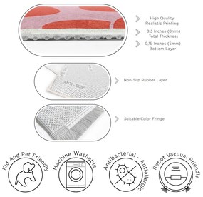 Червено-розов килим подходящ за пране 80x150 cm Poppy Fields – Mila Home