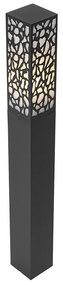 Модерен външен стълб черен 90 см IP44 - Nicole