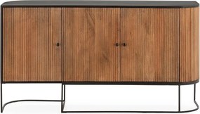 Скрин от масивно манго в естествен цвят 165x90x40 cm Curve – MOME