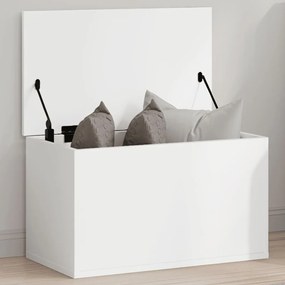 Кутия за съхранение, бяла, 60x35x35 см, инженерна дървесина