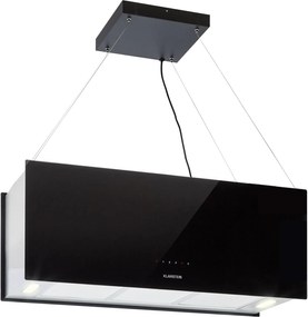 Klarstein Kronleuchter ХL, островен абсорбатор, 90 см, рециркулационен изход 590 м³/ч, LED, докосване, черен