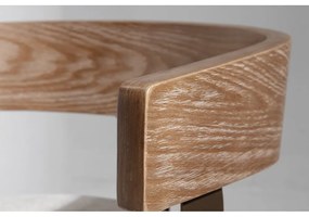 Кремави/в естествен цвят тапицирани бар столове в комплект с подлакътници 2 бр. Ilia – MOME