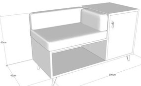 Многофункционална пейка и скрин Anzer - Kalune Design