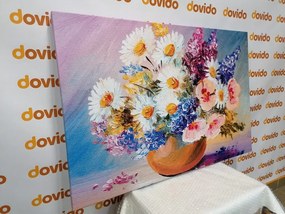 Картина на платно – Маслена живопис на летни цветя