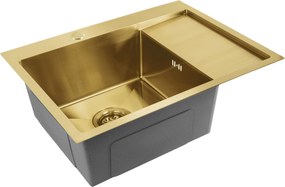 Стоманена мивка Fin BRUSH GOLD