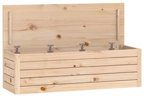 823624 vidaXL Кутия за съхранение, 109x36,5x33 см, борово дърво масив