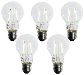 Комплект от 5 E27 LED крушки A60 Lux сензор 2.5W 250 lm 3000K