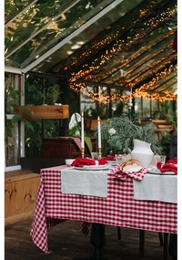Ленена покривка 40x200 cm Red Gingham – Linen Tales