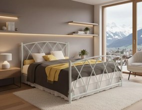 Легло Hermes-150x200-White-Με ποδαρικό