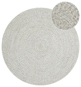 Бял/бежов кръгъл външен килим ø 200 cm - NORTHRUGS