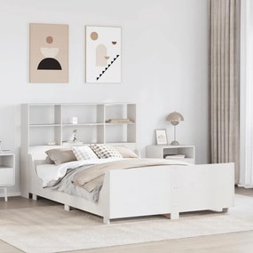 3323810 vidaXL Легло с етажерка за книги, без матрак, 120x200 см, дърво масив