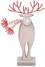 Коледна фигурка на северен елен с шал - Ego Dekor