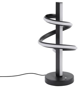 Дизайнерска настолна лампа черна вкл. LED димируема - Rolla