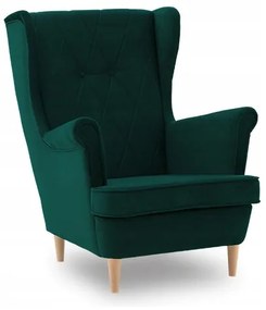 Изумрудено зелен фотьойл в скандинавски стил