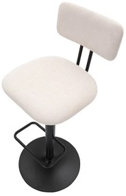 Бяло-черен бар стол с регулируема височина (височина на седалката 61 cm) Tina – Mauro Ferretti