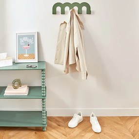 Закачалка за стена atmosphera Callista, 5 куки, Метал, Зелен, 50 cm