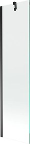 Mexen Next параван за вана с 1 крило 50 x 150 см, прозрачен, черен - 895-050-000-00-00-70