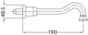 Чучур за вана Bugnatese Denver-Length 19 cm-Mpronze