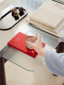 Бордо масичка за кафе със стъклен плот 55x105 cm Kob – noo.ma