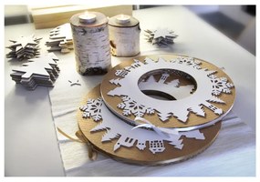 Адвентен венец със сива панделка - Unlimited Design for kids