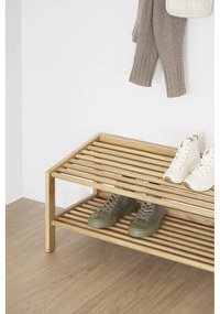 Стойка за обувки от масивен дъб естествена Hillmond – Rowico