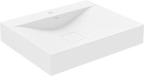 Mexen Poli плотова мивка от конгломерат 1/O 60 x 48 см, бяла - 23026001