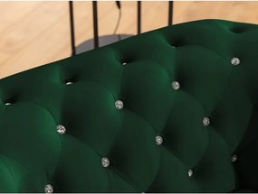 Зелен кадифен разтегателен ъглов диван (ляв ъгъл L форма) York Blik – Ropez