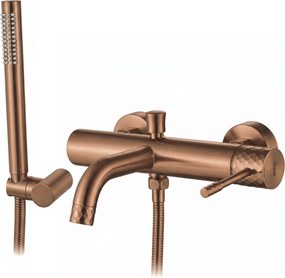 Смесител за вана Rea Lungo Diamond Brush Copper