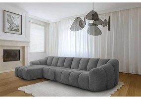 Сив ъглов диван (ляв ъгъл) Shell – Miuform