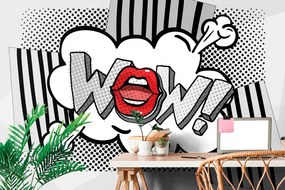 Тапет – Стилен сив поп арт - WOW!