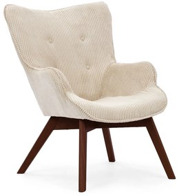 Бежово кресло от рипсено кадифе Niko – Ropez