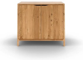 Шкафче от масивен дъб в естествен цвят 95x80 cm Twig – The Beds