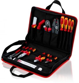 Knipex Комплект в чанта Kompakt с 12 бр. инструменти VDE 1000V за сервизни техници, - K002111