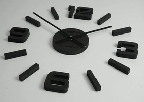 Черен дървен часовник за стена