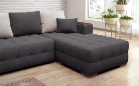 Разтегателен ъглов диван с подлакътник етажерка Мелвин Спринг