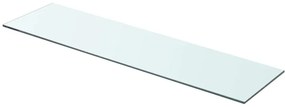 243834 vidaXL Плоча за рафт, прозрачно стъкло, 80 x 20 см