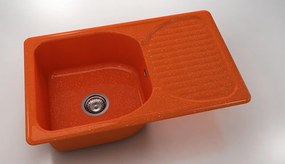 Mивка Classic 215, Polymer Marble, 19 Сребрист оранж, с включен сифон