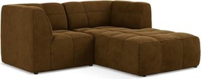 Кадифен ъглов диван в цвят горчица (десен ъгъл) Aloha – Makamii