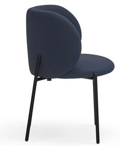 Тъмносини тапицирани трапезни столове в комплект 2 бр. Mogi – Teulat